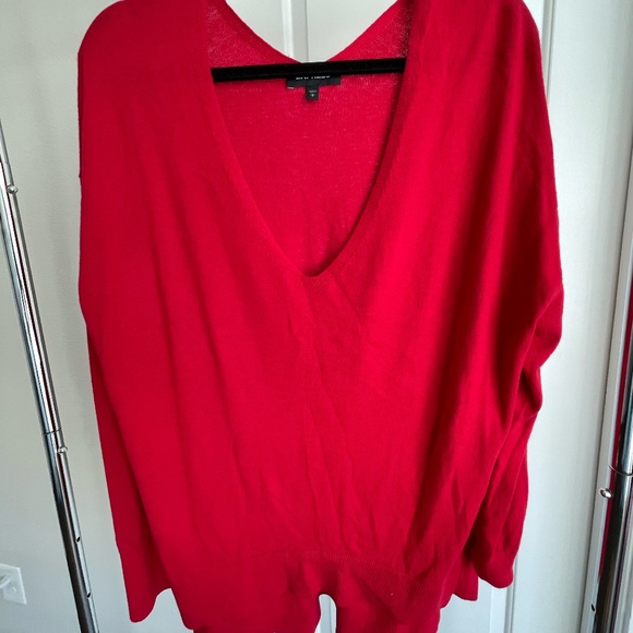 2 Express oversized sweaters Red and Gray Sz L - Picture 4 of 7